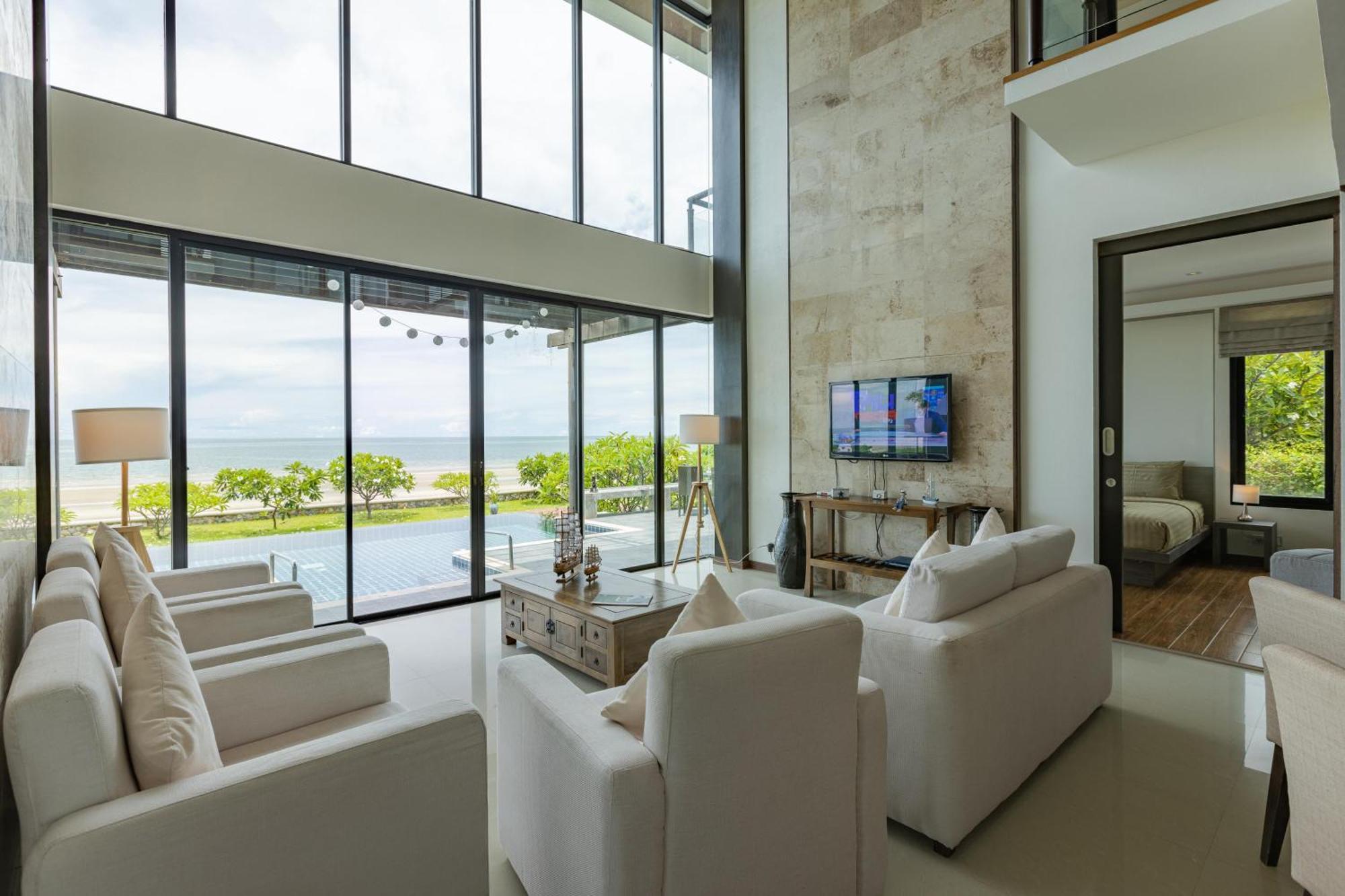 Beachfront Modern 4 Bedroom Pool Villa - Rv Χουά Χιν Εξωτερικό φωτογραφία
